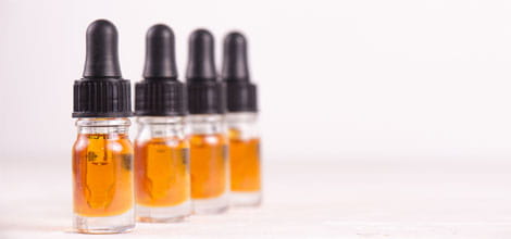 Cannabis oil in pipette bottles